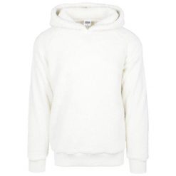 Bluza z kapturem Urban Classic sherpa. Białe bluzy Urban Classics, m, bez wzorów, z kapturem. Za 244.50 zł.