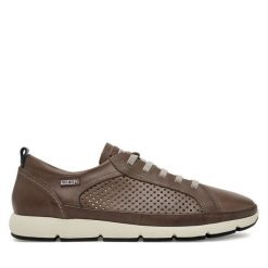 Półbuty Pikolinos. Szare eleganckie półbuty Pikolinos, bez wzorów, bez obcasa, bez zapięcia. Za 369.99 zł.