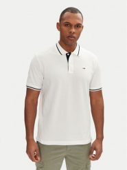 Tommy Jeans Polo DM0DM20745 Biały Regular Fit. Białe koszulki polo Tommy Jeans, m, bez wzorów, z bawełny, bez kołnierzyka, bez ramiączek. Za 199.99 zł.