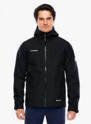 Kurtka z membraną Mammut Crater Light HS Hooded Jacket. Czarne kurtki Mammut, l, bez wzorów, z gore-texu, bez kaptura. Za 1,579.99 zł.