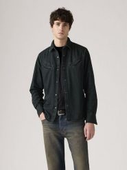 Levi's Koszula dżinsowa w kolorze czarnym rozmiar: M. Czarne koszule Levi's®, m, bez wzorów, z bawełny, bez kołnierzyka, bez ramiączek. Za 140.53 zł.