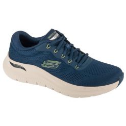 Buty sportowe Sneakersy męskie, Arch Fit 2.0 - The Keep. Niebieskie buty sportowe casual Skechers, bez wzorów, z materiału, bez zapięcia. Za 503.00 zł.
