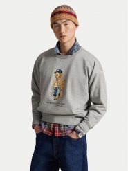 Polo Ralph Lauren Bluza 710B27080001 Szary Vintage Fit. Szare bluzy Polo Ralph Lauren, m, bez wzorów, z bawełny, bez kaptura. Za 1,103.99 zł.
