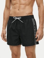 Guess Szorty kąpielowe F6GT00 WN162 Czarny Regular Fit. Czarne kąpielówki Guess, l, z aplikacjami, z syntetyku. Za 282.99 zł.