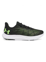Under Armour Buty "Charged Speed Swift" w kolorze czarno-zielonym do biegania rozmiar: 45. Czarne buty do biegania Under Armour, bez wzorów, z materiału, bez zapięcia, do biegania. Za 174.95 zł.