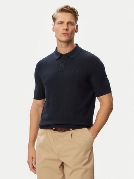 Beverly Hills Polo Club Polo P-SS26M-M7280NVY Granatowy Regular Fit. Niebieskie koszulki polo Beverly Hills Polo Club, m, bez wzorów, z bawełny, bez kołnierzyka, bez ramiączek. Za 289.99 zł.