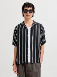 Jack & Jones Koszula Jeff 12288853 Czarny Relaxed Fit. Czarne koszule Jack & Jones, m, bez wzorów, z wiskozy, bez kołnierzyka, bez ramiączek. Za 119.99 zł.