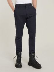 G-Star Spodnie chino - Slim fit - w kolorze granatowym rozmiar: W30/L32. Niebieskie eleganckie spodnie G-Star, l, retro. Za 159.21 zł.