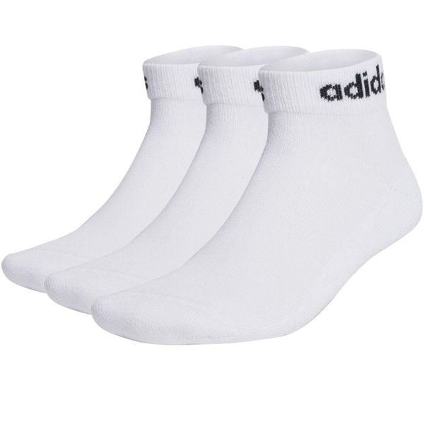 Skarpety adidas Linear Ankle Socks Cushioned Socks 3p. Białe skarpety Adidas, bez wzorów, z bawełny. Za 30.99 zł.