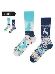 TODO SOCKS Skarpety (2 pary) w kolorze niebiesko-błękitnym rozmiar: 39-42. Niebieskie skarpety TODO SOCKS, bez wzorów, prążkowane. Za 61.60 zł.