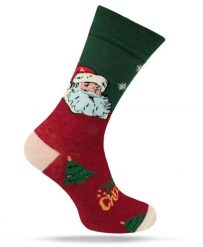 Świąteczne Skarpetki - Alties - Mikołaj, Merry Christmas. Skarpety Alties, bez wzorów, z bawełny. Za 19.90 zł.