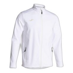 Kurtka wodoodporna Joma Basilea II. Białe kurtki softshell Joma, bez wzorów, z softshellu, bez kaptura. W wyprzedaży za 263.30 zł.