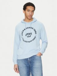 Jack&Jones Bluza Simon 12269353 Błękitny Standard Fit. Niebieskie bluzy Jack&Jones, l, bez wzorów, z syntetyku, bez kaptura. Za 69.99 zł.