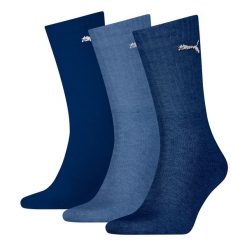 Puma Skarpety Sport Crew Lightweight 3-Pack 90794004. Niebieskie skarpetki sportowe Puma, bez wzorów. Za 44.99 zł.