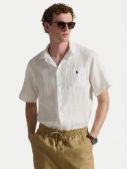Polo Ralph Lauren Koszula 710966421504 Biały Classic Fit. Białe koszule Polo Ralph Lauren, m, bez wzorów, ze lnu, bez kołnierzyka, bez ramiączek. Za 819.99 zł.