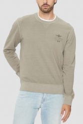 AERONAUTICA MILITARE Beżowa męska bluza Vintage Effect, Rozmiar XL. Brązowe bluzy Aeronautica Militare, m, bez wzorów, z bawełny, bez kaptura. W wyprzedaży za 333.99 zł.