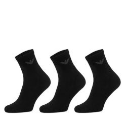 Skarpety krótkie Emporio Armani Underwear. Czarne skarpety Emporio Armani Underwear, bez wzorów. Za 129.99 zł.