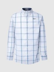 Pepe Jeans Koszula "Lorian" - Slim fit - w kolorze niebiesko-białym rozmiar: XL. Białe koszule Pepe Jeans, xl, bez wzorów, z bawełny, bez kołnierzyka, bez ramiączek. Za 152.62 zł.