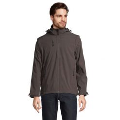 Kurtka Soft Shell Dla Dorosłych Unisex Falcon 3 W 1. Brązowe kurtki SOL'S, m, bez wzorów, bez kaptura. Za 417.99 zł.