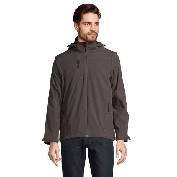Kurtka Soft Shell Dla Dorosłych Unisex Falcon 3 W 1. Brązowe kurtki SOL'S, m, bez wzorów, bez kaptura. Za 608.99 zł.