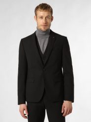 Finshley & Harding London marynarka od garnituru modułowego Mężczyźni Slim Fit Sztuczne włókno czarny, 102. Czarne garnitury Finshley & Harding London, m, bez wzorów, z włókna. Za 999.95 zł.
