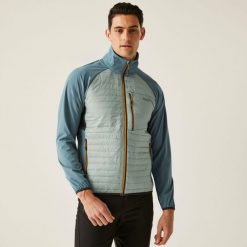 Kurtka turystyczna hybrydowa męska Pro Hybrid. Szare kurtki softshell Regatta, m, bez wzorów, z materiału, bez kaptura. Za 139.99 zł.