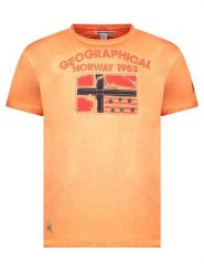 Geographical Norway Koszulka "Jotz" w kolorze pomarańczowym rozmiar: 3XL. Pomarańczowe bezrękawniki Geographical Norway, xl, bez wzorów, z bawełny, bez kołnierzyka, bez ramiączek. Za 52.67 zł.