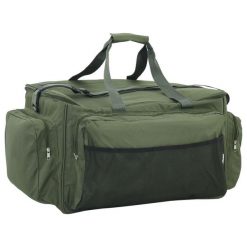 Torba wędkarska VidaXL wodoodporna 600D Oxford ciemnozielona. Szare torby na ramię vidaXL, bez wzorów, z materiału, na ramię, bez dodatków. Za 240.72 zł.