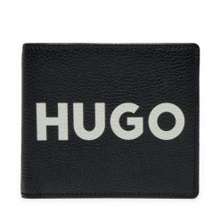 Duży Portfel Męski HUGO. Czarne portfele Hugo, bez wzorów. Za 319.99 zł.