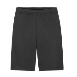 Lekkie Spodenki Dla Dorosłych Unisex. Czarne szorty Fruit of the Loom, m, bez wzorów, sportowe. Za 81.99 zł.