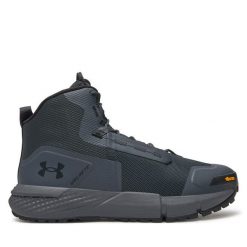 Trekkingi Under Armour. Niebieskie botki sznurowane Under Armour, bez wzorów, bez obcasa, bez zapięcia. Za 679.99 zł.