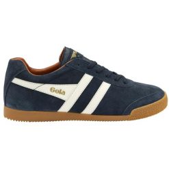 Sneakersy ze skóry Gola Harrier. Białe buty sportowe casual Gola, bez wzorów, ze skóry, bez zapięcia. Za 427.50 zł.