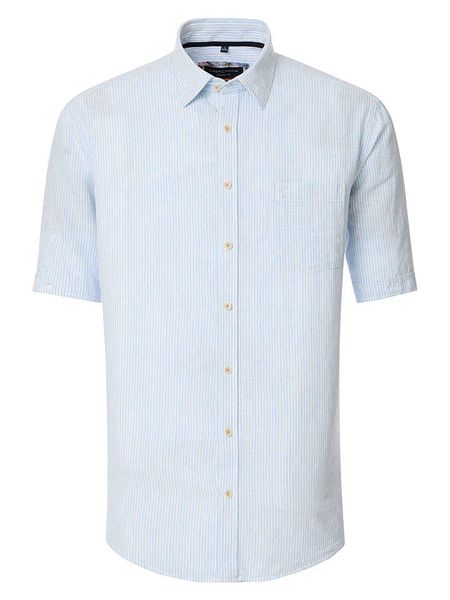 CASAMODA Koszula - Casual fit - w kolorze błękitnym rozmiar: M. Niebieskie koszule CASAMODA, m, bez wzorów, z bawełny, bez kołnierzyka, bez ramiączek. Za 96.37 zł.