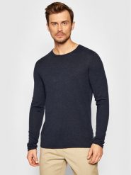 Selected Homme Sweter Rome 16079774 Granatowy Regular Fit. Niebieskie swetry rozpinane Selected Homme, l, bez wzorów, z bawełny, bez kołnierzyka, bez ramiączek. Za 129.99 zł.