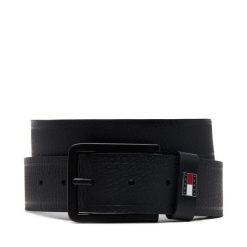 Pasek Męski Tommy Jeans. Czarne paski Tommy Jeans, bez wzorów, z jeansu. Za 159.99 zł.