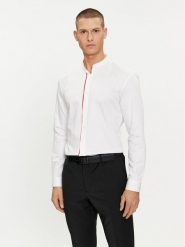 Hugo Koszula 50513926 Biały Slim Fit. Białe koszule Hugo, m, bez wzorów, z bawełny, bez kołnierzyka, bez ramiączek. Za 339.99 zł.