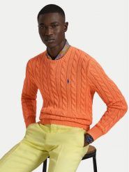 Polo Ralph Lauren Sweter 710775885529 Pomarańczowy ciemny Regular Fit. Brązowe swetry rozpinane Polo Ralph Lauren, m, bez wzorów, z bawełny, bez kołnierzyka, bez ramiączek. Za 949.99 zł.