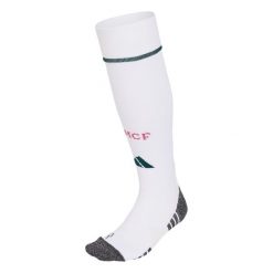 Getry podstawowe Real Madryt 26/27. Białe legginsy długie sportowe Adidas, l, bez wzorów, z bawełny, do piłki nożnej. Za 99.95 zł.