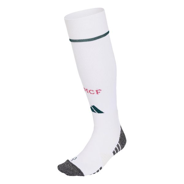 Getry podstawowe Real Madryt 26/27. Białe legginsy długie sportowe Adidas, l, bez wzorów, z bawełny, do piłki nożnej. Za 99.95 zł.