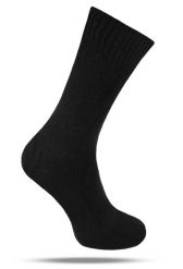 Ciepłe Wełniane Skarpetki Zimowe - Czarne, Jednokolorowe. Czarne skarpety His Story, bez wzorów, z elastanu. Za 39.99 zł.