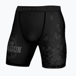 Spodenki treningowe męskie Octagon Legion Grunge. Czarne krótkie spodenki sportowe OCTAGON, m, bez wzorów, z elastanu. Za 149.99 zł.