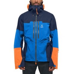 Męska Kurtka Alpinistyczna GORE-TEX Pro Wodoodporna Spitz. Niebieskie kurtki Haglöfs, m, bez wzorów, z gore-texu, bez kaptura. W wyprzedaży za 1,299.00 zł.