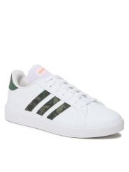 Adidas Sneakersy Grand Court Base 2.0 HR0234 Biały. Białe buty sportowe casual Adidas, bez wzorów, ze skóry, bez zapięcia. Za 219.99 zł.