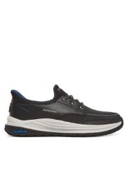 Skechers Sneakersy Meroe-Alden 205467/BLK Czarny. Czarne buty sportowe casual Skechers, bez wzorów, z materiału, bez zapięcia. Za 260.99 zł.