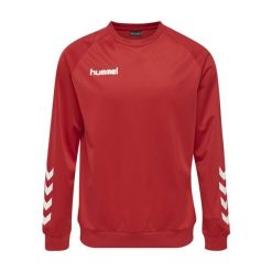 Bluza do piłki ręcznej dla dorosłych Hummel Promo Poly Sweatshirt. Czerwone bluzy bez kaptura Hummel, xl, bez wzorów, bez kaptura. Za 137.50 zł.