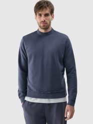 4F Bluza w kolorze granatowym rozmiar: L. Niebieskie bluzy 4F, l, bez wzorów, bez kaptura. Za 97.28 zł.