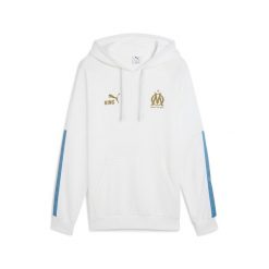Męska bluza z kapturem Olympique Marsylia KING PUMA White Gold. Białe bluzy z kapturem Puma, m, bez wzorów, z kapturem. Za 299.00 zł.