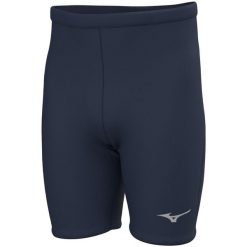 Legginsy midi Mizuno MZNRB. Niebieskie legginsy długie sportowe Mizuno, bez wzorów, do biegania. Za 222.00 zł.