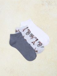 Skarpetki stopki 3 pack - wielobarwny. Skarpety Sinsay, bez wzorów. Za 12.99 zł.