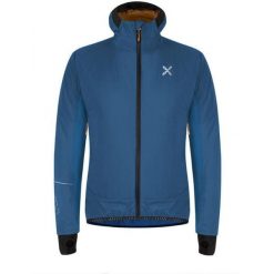 MONTURA Kurtka męska Alp Race Jacket deep blue/mandarino-S. Niebieskie kurtki MONTURA, m, bez wzorów, z materiału, z kapturem. Za 713.89 zł.